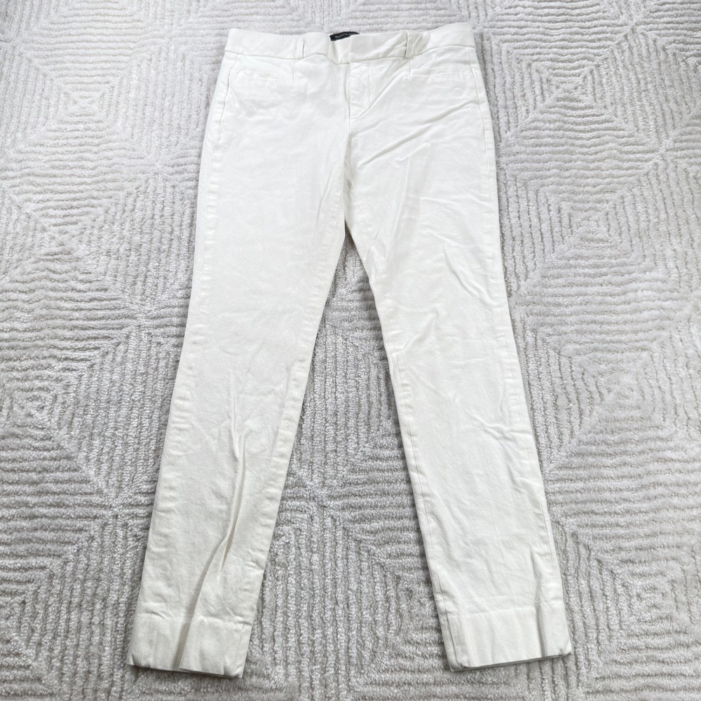 Banana Republic Pants Women's 2 Sloan Fit White Straight Leg Work Office Capsule